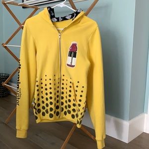 Vitaminwater Yellow Zip Hooded Sweatshirt